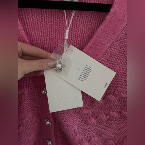 Yas Heartie Knit Cardigan Wool/Alpaca Blend NWT - Picture 10 of 14